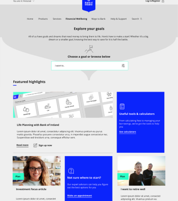 group website landing